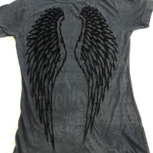 SINFUL Affliction Black T Shirt Wings